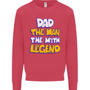 Dad the Man the Myth the Legend Fathers Day Mens Sweatshirt Jumper Heliconia
