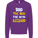 Dad the Man the Myth the Legend Fathers Day Mens Sweatshirt Jumper Purple