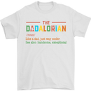 Dadalorian Funny Fathers Day Dad Daddy Mens T-Shirt Cotton Gildan White