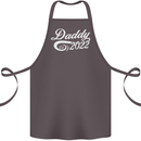 Daddy Est. 2022 Funny Father's Day Cotton Apron 100% Organic Dark Grey
