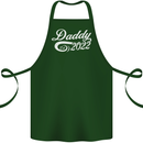 Daddy Est. 2022 Funny Father's Day Cotton Apron 100% Organic Forest Green