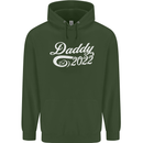 Daddy Est. 2022 Funny Father's Day Mens Hoodie Forest Green