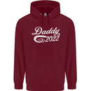 Daddy Est. 2022 Funny Father's Day Mens Hoodie Maroon