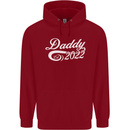 Daddy Est. 2022 Funny Father's Day Mens Hoodie Red