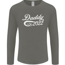 Daddy Est. 2022 Funny Father's Day Mens Long Sleeve T-Shirt Charcoal
