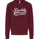 Daddy Est. 2022 Funny Father's Day Mens Sweatshirt Jumper Maroon