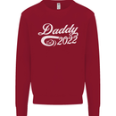 Daddy Est. 2022 Funny Father's Day Mens Sweatshirt Jumper Red