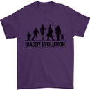 Daddy Evolution Fathers Day Mens T-Shirt Cotton Gildan Purple