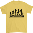 Daddy Evolution Fathers Day Mens T-Shirt Cotton Gildan Yellow