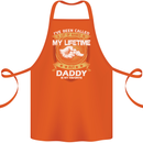 Daddy Is My Favourite Funny Fathers Day Cotton Apron 100% Organic Orange