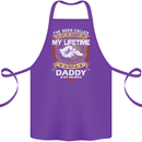 Daddy Is My Favourite Funny Fathers Day Cotton Apron 100% Organic Purple