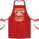 Daddy Is My Favourite Funny Fathers Day Cotton Apron 100% Organic Red
