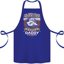Daddy Is My Favourite Funny Fathers Day Cotton Apron 100% Organic Royal Blue