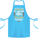 Daddy Is My Favourite Funny Fathers Day Cotton Apron 100% Organic Turquoise
