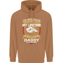 Daddy Is My Favourite Funny Fathers Day Mens 80% Cotton Hoodie Caramel Latte
