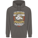 Daddy Is My Favourite Funny Fathers Day Mens 80% Cotton Hoodie Charcoal