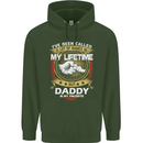 Daddy Is My Favourite Funny Fathers Day Mens 80% Cotton Hoodie Forest Green