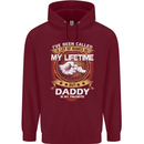 Daddy Is My Favourite Funny Fathers Day Mens 80% Cotton Hoodie Maroon