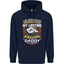 Daddy Is My Favourite Funny Fathers Day Mens 80% Cotton Hoodie Navy Blue