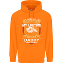 Daddy Is My Favourite Funny Fathers Day Mens 80% Cotton Hoodie Orange