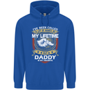 Daddy Is My Favourite Funny Fathers Day Mens 80% Cotton Hoodie Royal Blue