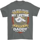 Daddy Is My Favourite Funny Fathers Day Mens T-Shirt Cotton Gildan Charcoal