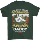 Daddy Is My Favourite Funny Fathers Day Mens T-Shirt Cotton Gildan Forest Green