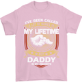 Daddy Is My Favourite Funny Fathers Day Mens T-Shirt Cotton Gildan Light Pink