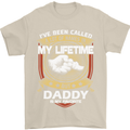 Daddy Is My Favourite Funny Fathers Day Mens T-Shirt Cotton Gildan Sand