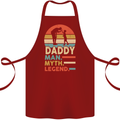 Daddy Man Myth Legend Funny Fathers Day Cotton Apron 100% Organic Maroon