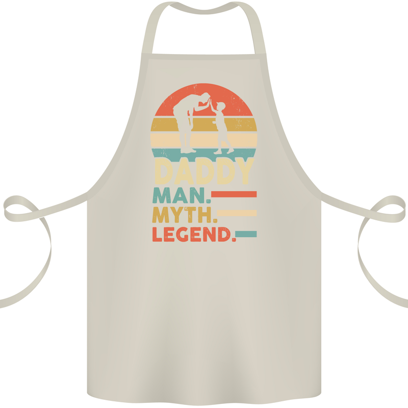 Daddy Man Myth Legend Funny Fathers Day Cotton Apron 100% Organic Natural