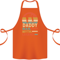 Daddy Man Myth Legend Funny Fathers Day Cotton Apron 100% Organic Orange