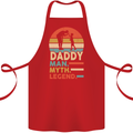 Daddy Man Myth Legend Funny Fathers Day Cotton Apron 100% Organic Red