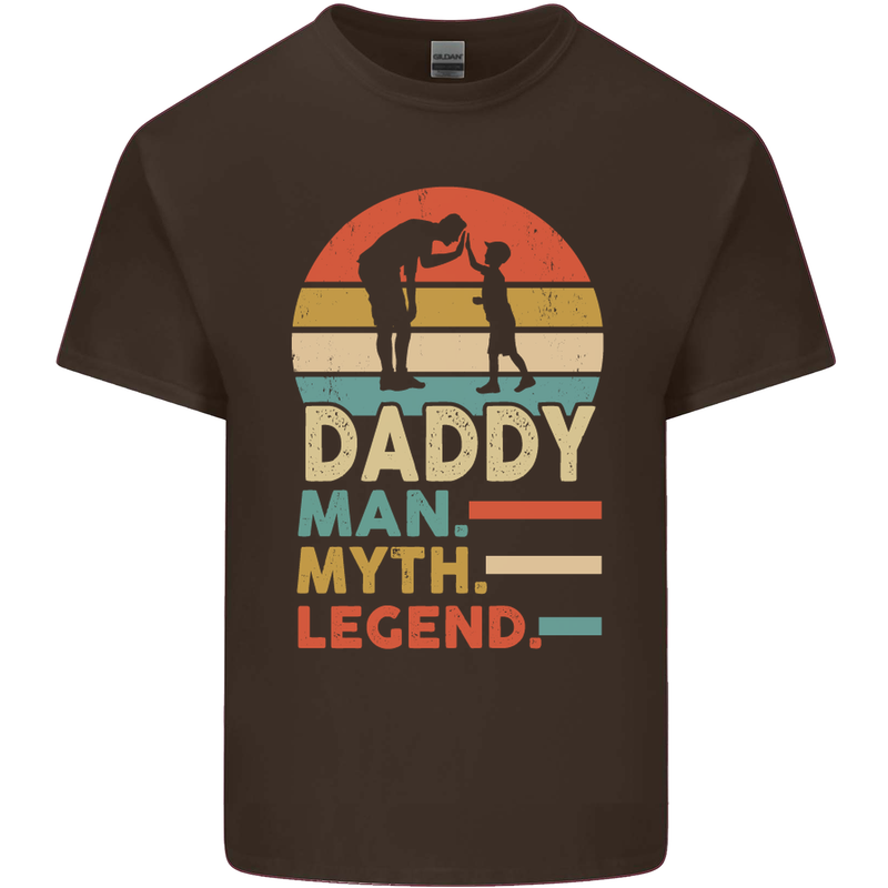 Daddy Man Myth Legend Funny Fathers Day Mens Cotton T-Shirt Tee Top Dark Chocolate