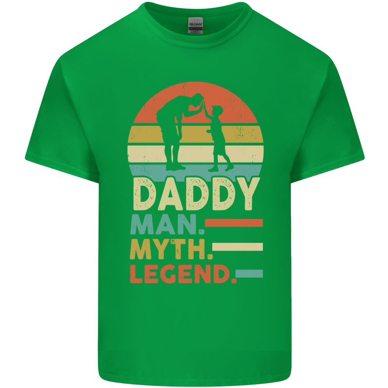 Daddy Man Myth Legend Funny Fathers Day Mens Cotton T-Shirt Tee Top Irish Green