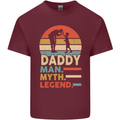 Daddy Man Myth Legend Funny Fathers Day Mens Cotton T-Shirt Tee Top Maroon