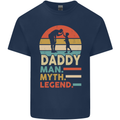 Daddy Man Myth Legend Funny Fathers Day Mens Cotton T-Shirt Tee Top Navy Blue