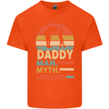 Daddy Man Myth Legend Funny Fathers Day Mens Cotton T-Shirt Tee Top Orange