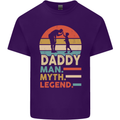 Daddy Man Myth Legend Funny Fathers Day Mens Cotton T-Shirt Tee Top Purple