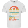 Daddy Man Myth Legend Funny Fathers Day Mens Cotton T-Shirt Tee Top White