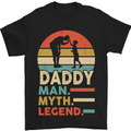 Daddy Man Myth Legend Funny Fathers Day Mens T-Shirt Cotton Gildan Black