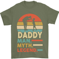 Daddy Man Myth Legend Funny Fathers Day Mens T-Shirt Cotton Gildan Military Green