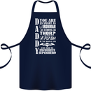 Daddy My Favourite Superhero Father's Day Cotton Apron 100% Organic Navy Blue