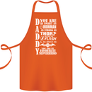 Daddy My Favourite Superhero Father's Day Cotton Apron 100% Organic Orange