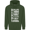 Daddy My Favourite Superhero Father's Day Mens 80% Cotton Hoodie Forest Green