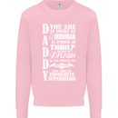 Daddy My Favourite Superhero Father's Day Mens Sweatshirt Jumper Light Pink