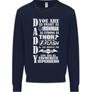 Daddy My Favourite Superhero Father's Day Mens Sweatshirt Jumper Navy Blue