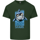 Daddy Shark Funny Father's Day Mens Cotton T-Shirt Tee Top Forest Green