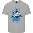 Daddy Shark Funny Father's Day Mens Cotton T-Shirt Tee Top Sports Grey