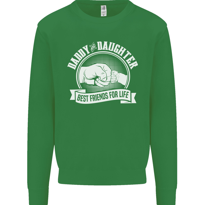 Daddy & Daughter Best Friends Father's Day Mens Sweatshirt Jumper Irish Green